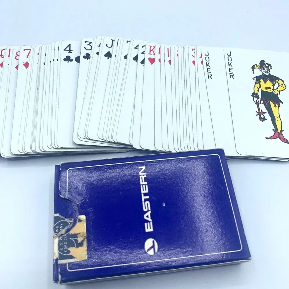 Vintage Eastern Airlines playing cards in box blue